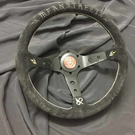 Momo - Tuner Dark Gray Steering Wheels - 3 Spokes Leather - 46mm Dish-T-11 - RZCrewGarage