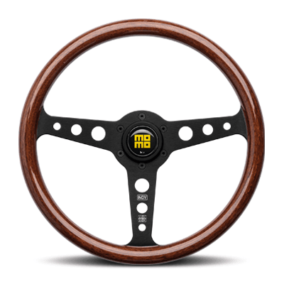 Momo - HERITAGE LINE INDY (BLACK) Steering Wheels - 3 Spokes Wood - 36mm Dish-HL-06 - RZCrewGarage