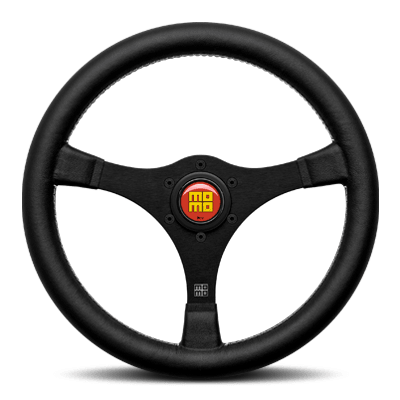 Momo - Racing Heritage Steering Wheels - 3 Spokes Leather - Flat Dish-RH-01 - RZCrewGarage