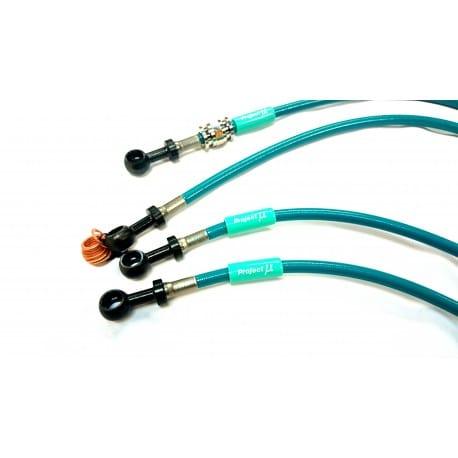 Project Mu - Steel Fitting Brake Lines ( Fits Brembo) - Mitsubishi - Lancer Evolution X CZ4A - RZCrewGarage
