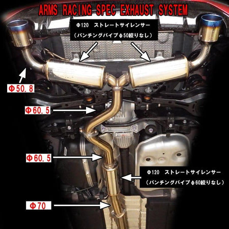 Rosso Modelo ARMS GT-Titan T Competition Muffler - Toyota - GR Yaris GXPA16 - AGT-160T
