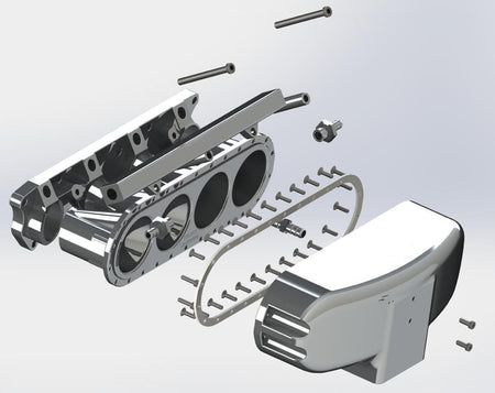 Rzcrew Racing - Billet Airstream Centerfeed Intake Manifold - Honda - Civic K20A/K20Z/K series - HVAIR-H-KSCF