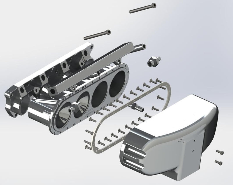 Rzcrew Racing - Billet Airstream Centerfeed Intake Manifold - Honda - Civic K20A/K20Z/K series - HVAIR-H-KSCF