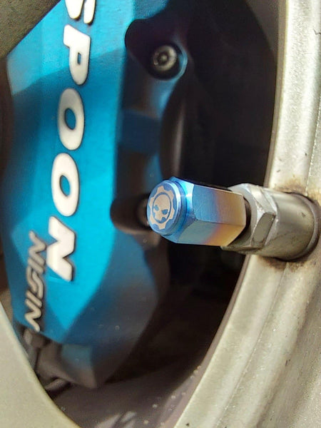 Rzcrew Racing - Burnt Titanium Valve Caps set - [variant sku] - RZCrewGarage