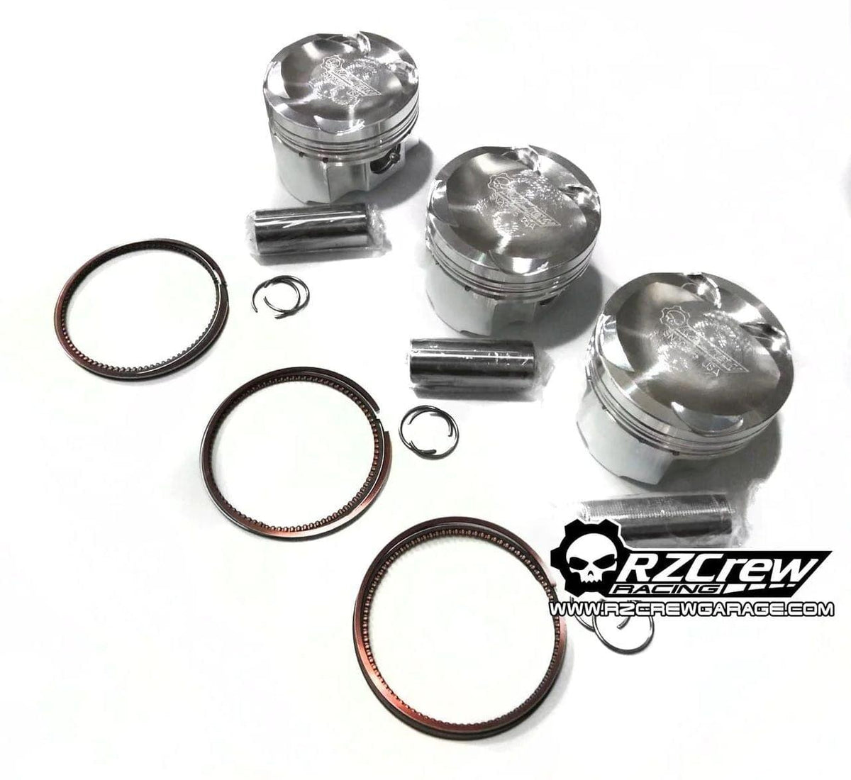 Rzcrew Racing - Forged Pistons 88.5mm - 8:5 to 15:0 Compression Ratio - Toyota - Yaris GR G16E-GTS