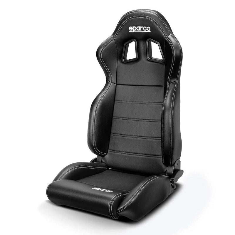 Sparco R100 MY22 Reclinable Seat - Tubular - Black - Faux Leather-009014NRSKY - Rzcrewgarage