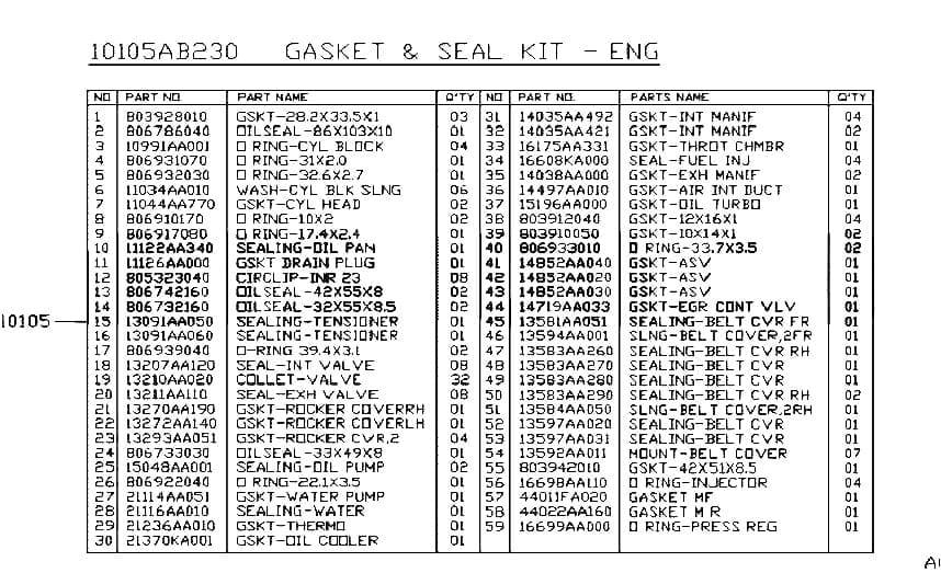 Subaru OEM - 10105AB230