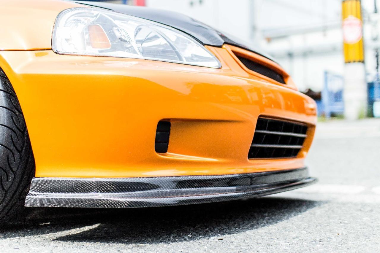 EK シビック　後期　Tactical Art　カーボンリップスポイラー Tactical Art - Carbon Lip Spoiler - Honda - Civic EK Hatchback
