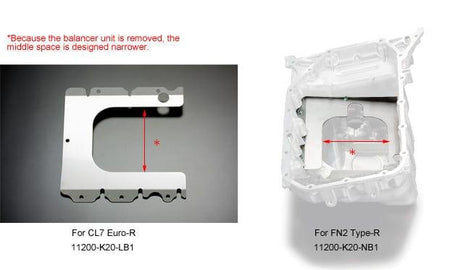 Toda Racing -  Balancer Shaft Killer Optional Baffle plate - Honda - K20A FN2R - 11200-K20-NB1 - 11200-K20-NB1