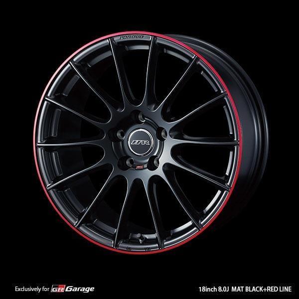 WedsSport 11R - 18x8J - 5x114.3 - ET: 40 (Matt Black + Red line) - 5x114-3 - 11R-1885114340-MB-RL