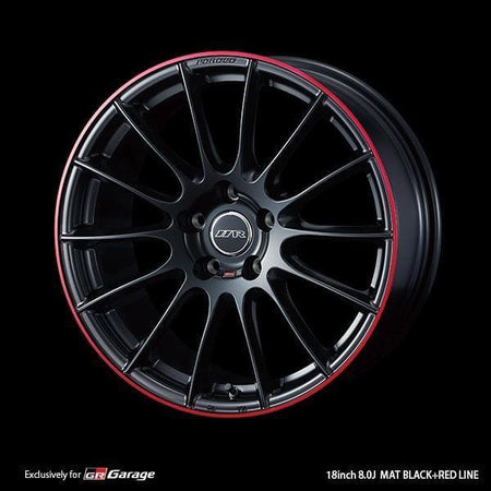 WedsSport 11R - 18x8J - 5x114.3 - ET: 40 (Matt Black + Red line) - 5x114-3 - 11R-1885114340-MB-RL