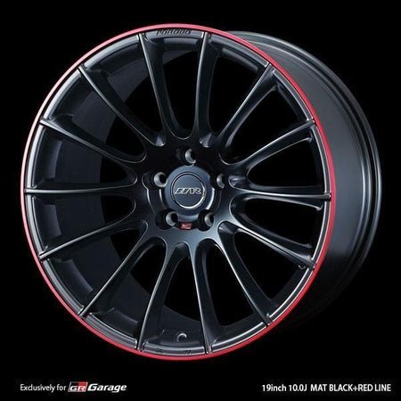 WedsSport 11R - 19x10J - 5x112 - ET: 40 (Matt Black + Red line) - 5x112 - 11R-1910511240-MB-RL