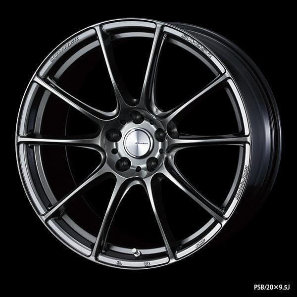 WedsSport SA-25R - 18x9.5J - 5x114.3 - ET: 12 (Platinum Silver Black) - 5x114-3 - SA-25R-18955114312-PSB