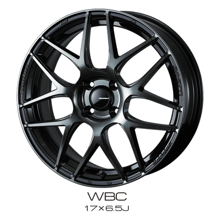 WedsSport SA-27R - 16x5J - 4x100 - ET: 45 (Worth Black Clear) - 4x100 - SA-27R165454x100-WBC