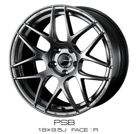 WedsSport SA-27R - 18x7.5J - 5x114.3 - ET: 45 (PLATINUM SILVER BLACK) - 5x114-3 - SA-27R187.5455x114.3-PSB