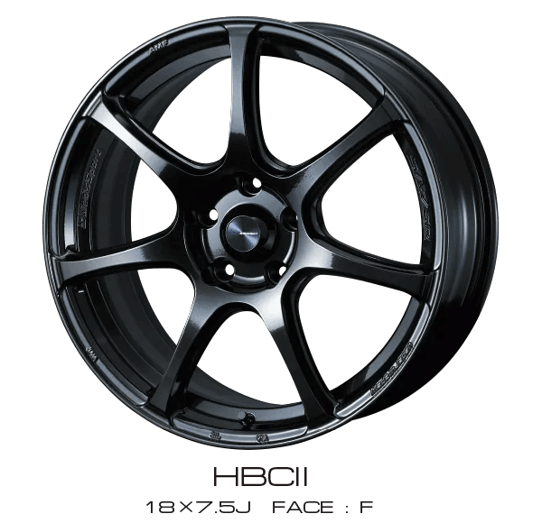 WedsSport SA-75R - 18x9.5J - 5x100 - ET: 45 (HYPER BLACK CLEAR ?) - 5x100 - SA-75R189.5455x100-HBCII